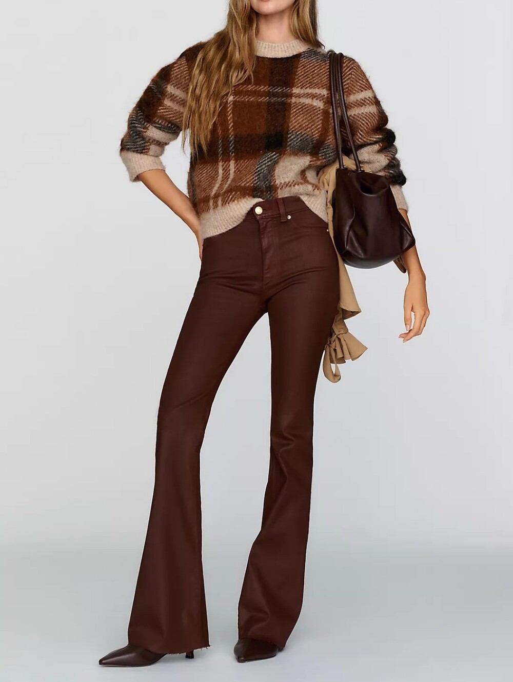 DL1961 Bridget Coated High Rise Bootcut Jeans